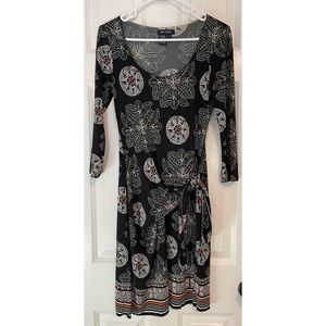 Patterned Midi Dress